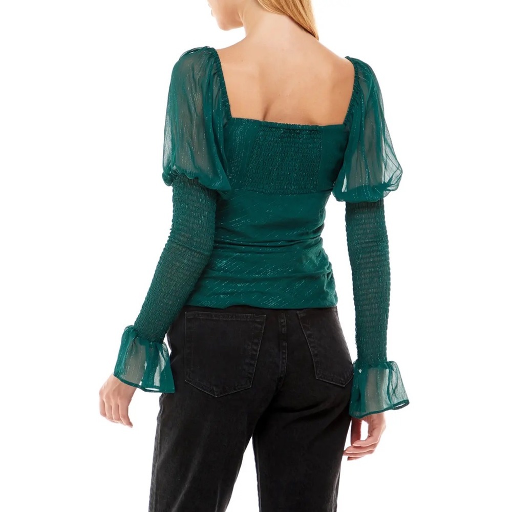Wayf RUCHED PUFF SLEEVE TOP ❤️IN STORES❤️ - Picture 3 of 3